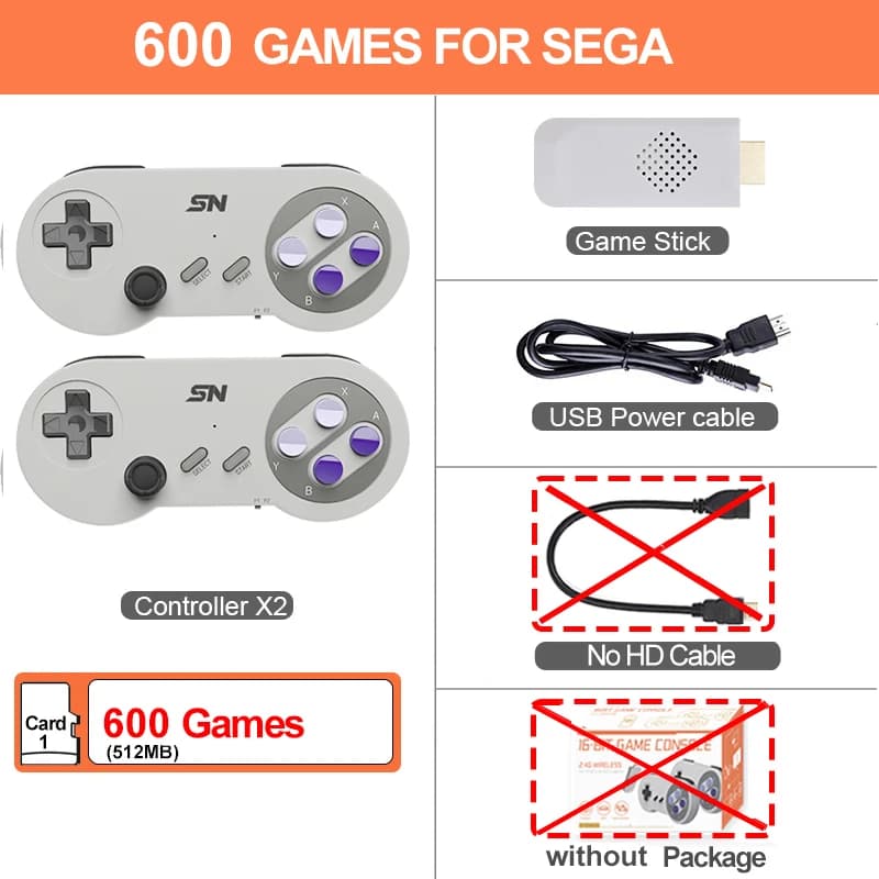 Console pour Consoles de jeux vidéo Super Ninten, bâton de jeu 16 bits, 5000 jeux de Joystick rétro 