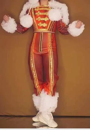 Costume de Noël 2 pièces pour hommes, vêtements de paupières, chapeau imbibé pour adultes, haut, pan