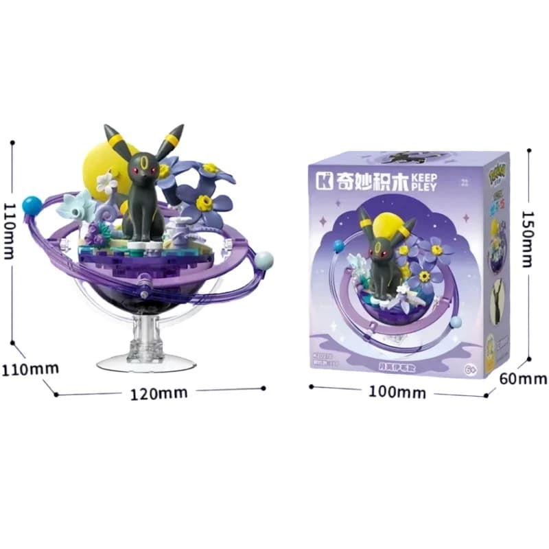 Keeppley Original Pokémon Building Blocks Eevee Evolution Family Planet Series Jouets Éducatifs Modè