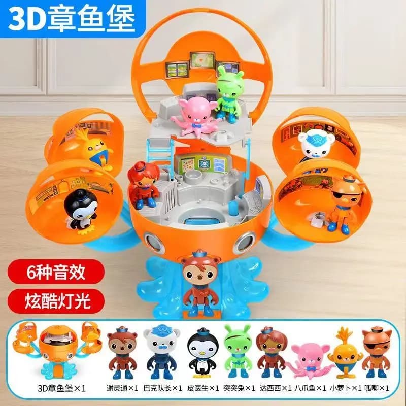 Ensemble de jeu Octonauts musicaux Coto Pod, sous-marin, bateaux, véhicules, jouets, modèles Kwazii,