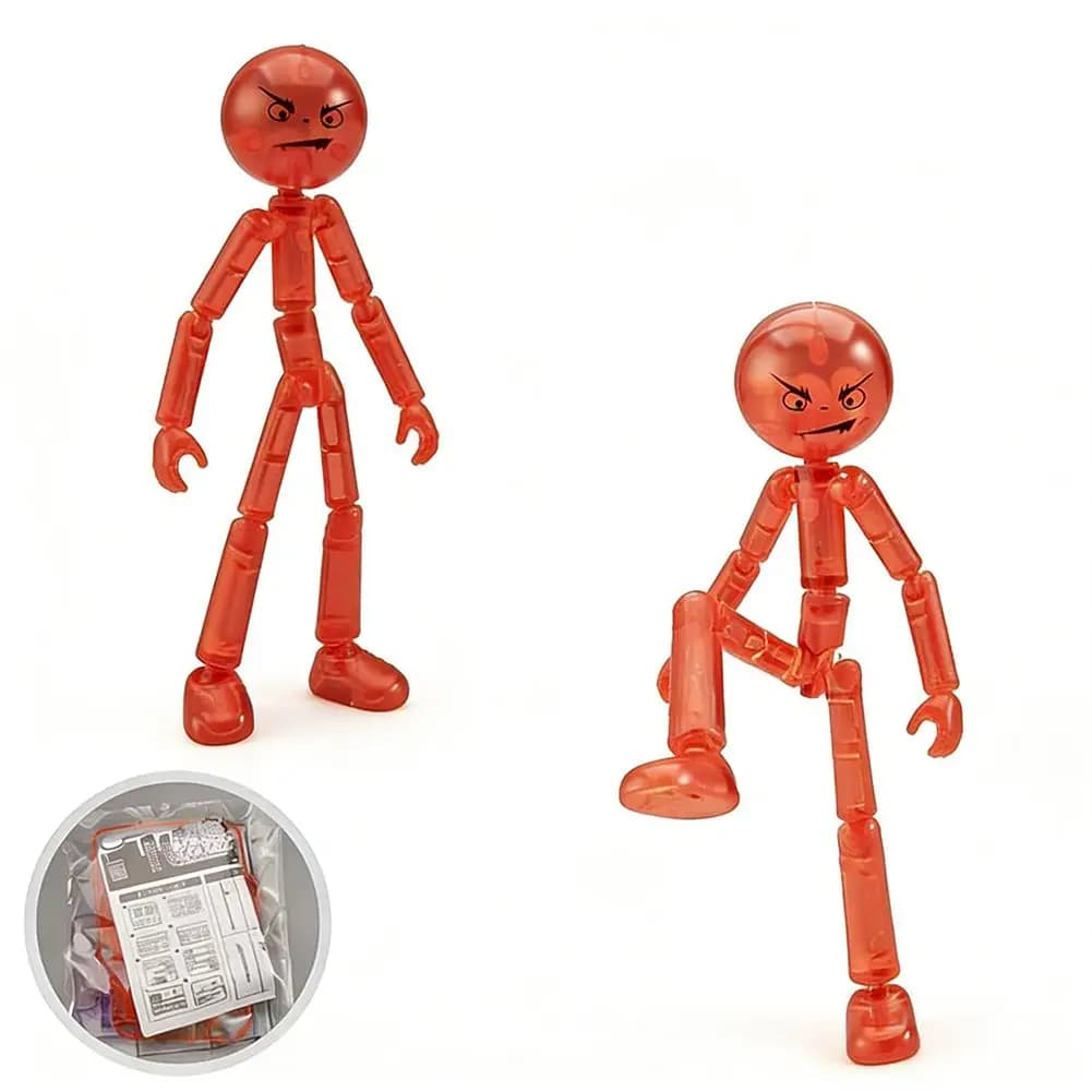 Figurine d'action Stickman imprimée en 3D avec articulations mobiles, jouet robot mannequin multi-ar