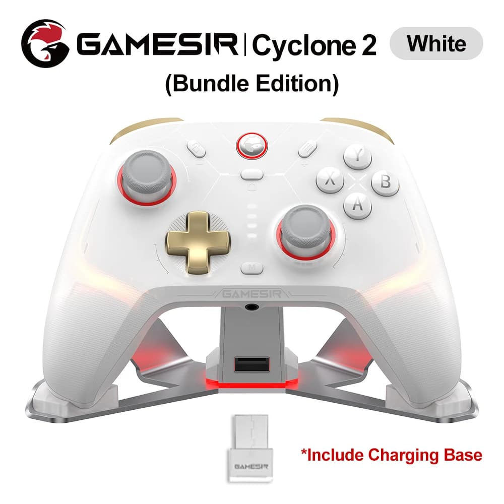 GameSir Cyclone 2 contrôleur de jeu sans fil multiplatforme avec stick GameSir Mag Res TMR pour Swit