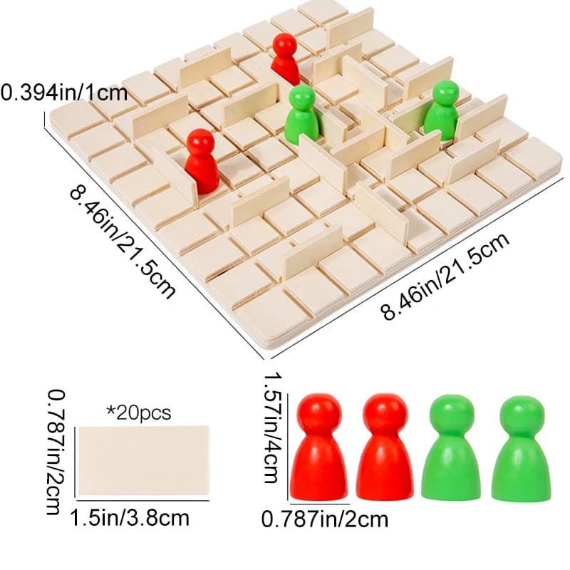 Jeu de société étape par étape en bois, jeu de stratégie familiale, jeu d'échecs de table à pensée l