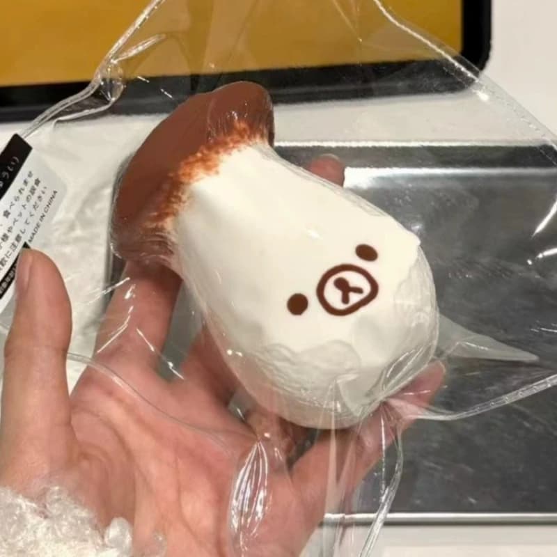 Jouet Squishy réaliste Rilakkuma King Mushroom, jouet à presser souple et extensible en TPR, ornemen