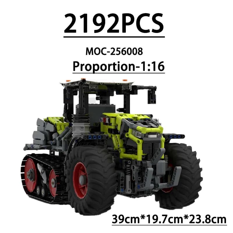 Tracteur agricole en blocs MOC-256008, modèle 1:16, ornement, 2192 pièces, jouet éducatif pour enfan