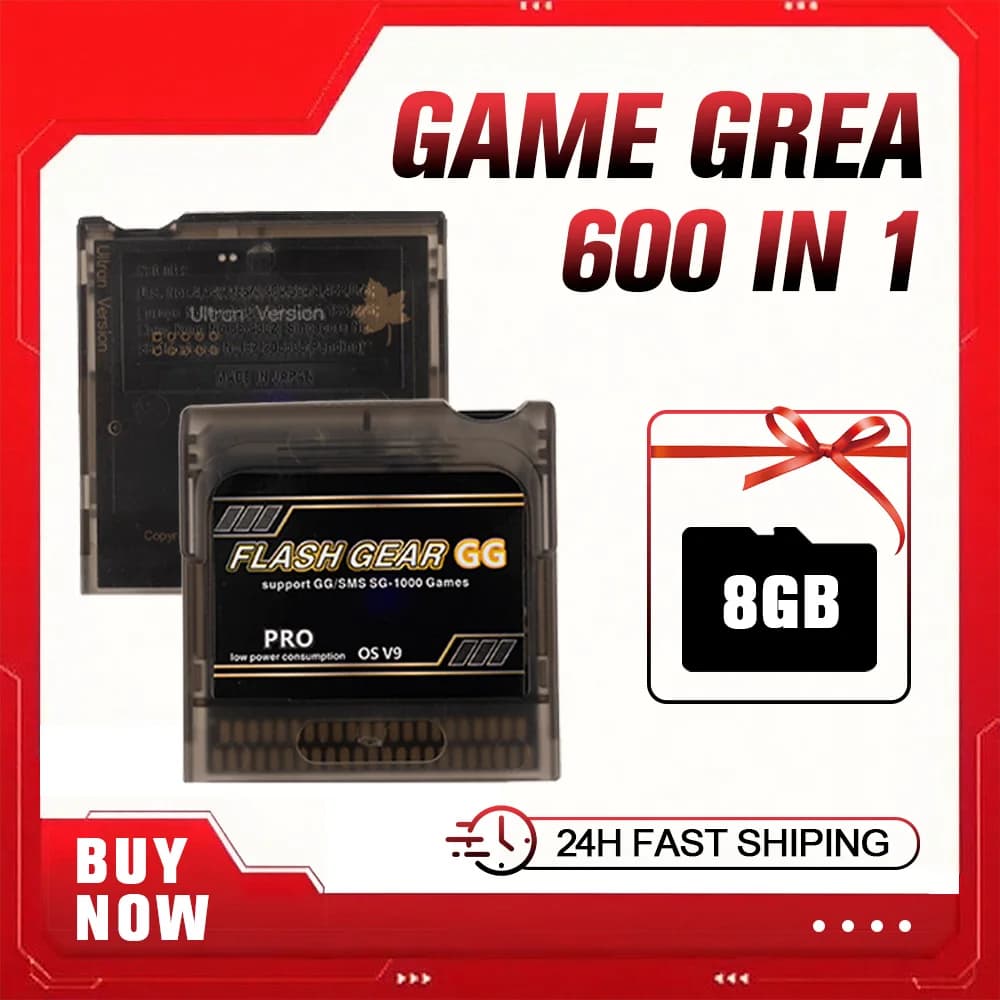 Cartouche de jeu EVERGame FlashMaster avec carte TF de 8 Go - Plus de 600 jeux préchargés pour conso