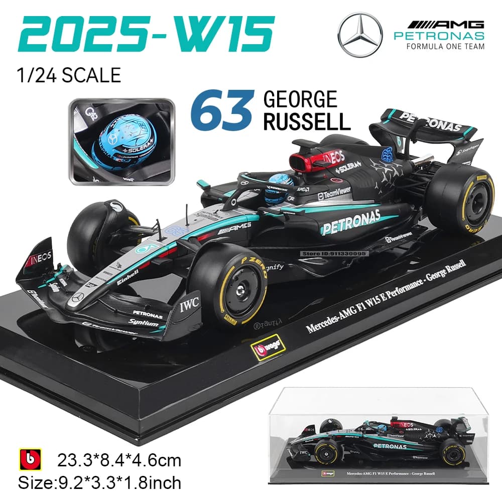 Bburago 1:24 2024 F1 Oracle Red Bull Racing # 1 Verstappen maximum # 11 Sergio Perez modèle de préci