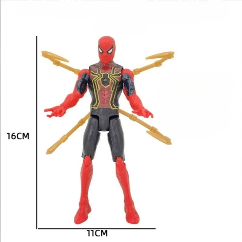 Figurines de super-héros de la Ligue Marvel Comics : Spider-Man, Iron Man, Captain America, Venom, S