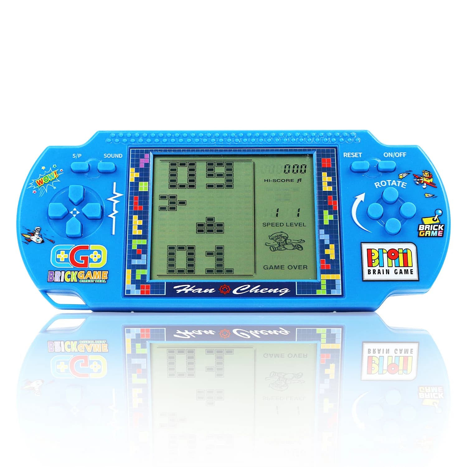 Console de jeu en bloc grand écran de 5.5 pouces, console de jeu électronique portable rétro nostalg
