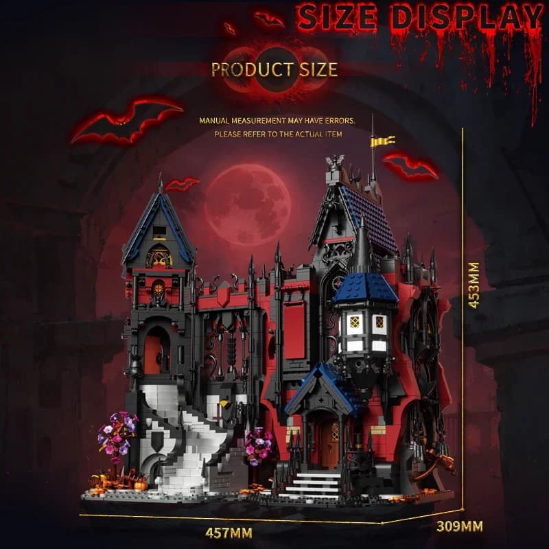 Blocs de construction de château de Vampire, 3540 pièces, château d'horreur gothique, modèle de briq