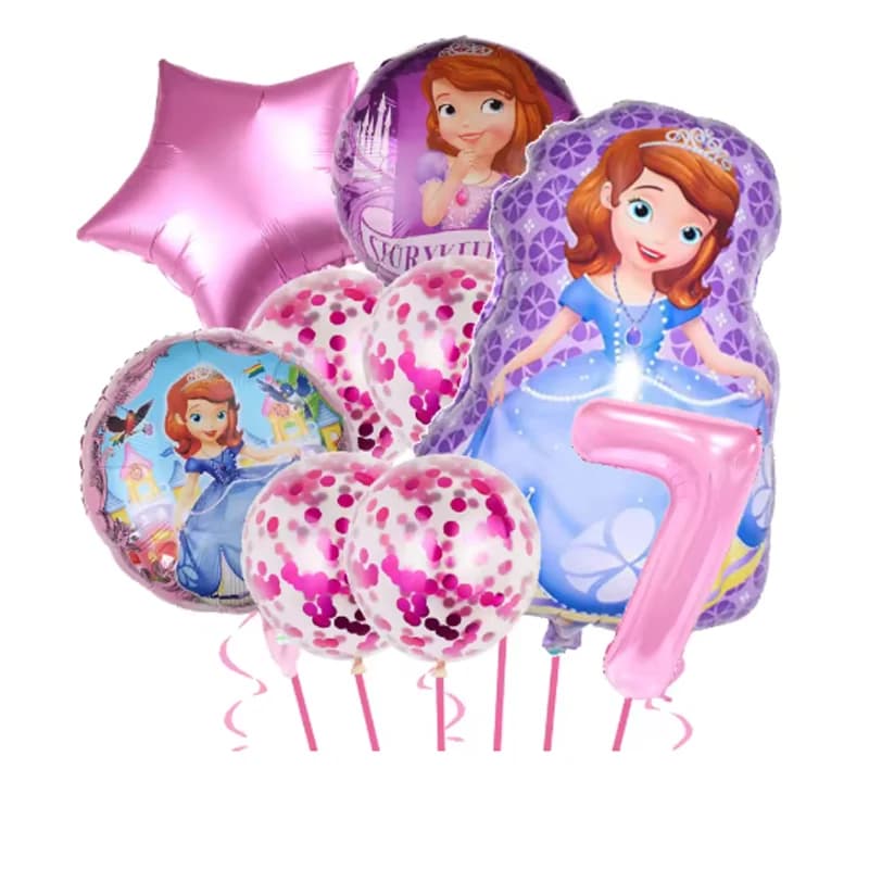 Ballons en aluminium Princesse Sofia pour décoration de fête d'anniversaire enfant fille, baby showe