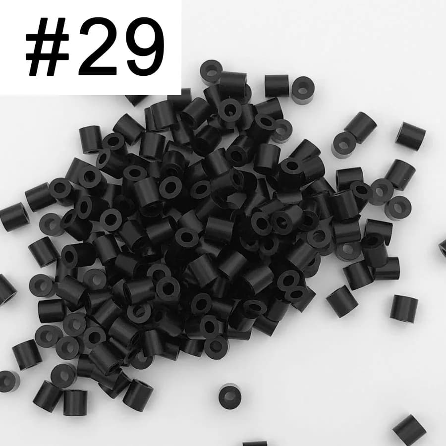 Perles Hama 5 mm, 1000 pièces, noir, blanc, gris, bleu, vert, violet, pour enfants, perles à fusionn