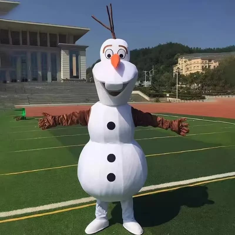 Olaf bonhomme de neige mascotte Costume mignon Anime adulte Performance vêtements fête de noël Hallo