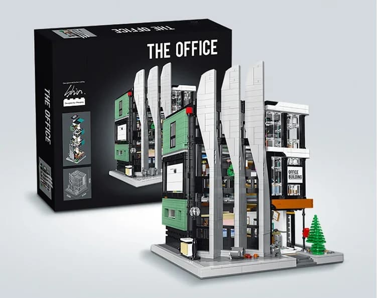 Ensemble de blocs de construction MOC pour immeuble de bureaux, 3828 pièces, modèle de maison modula