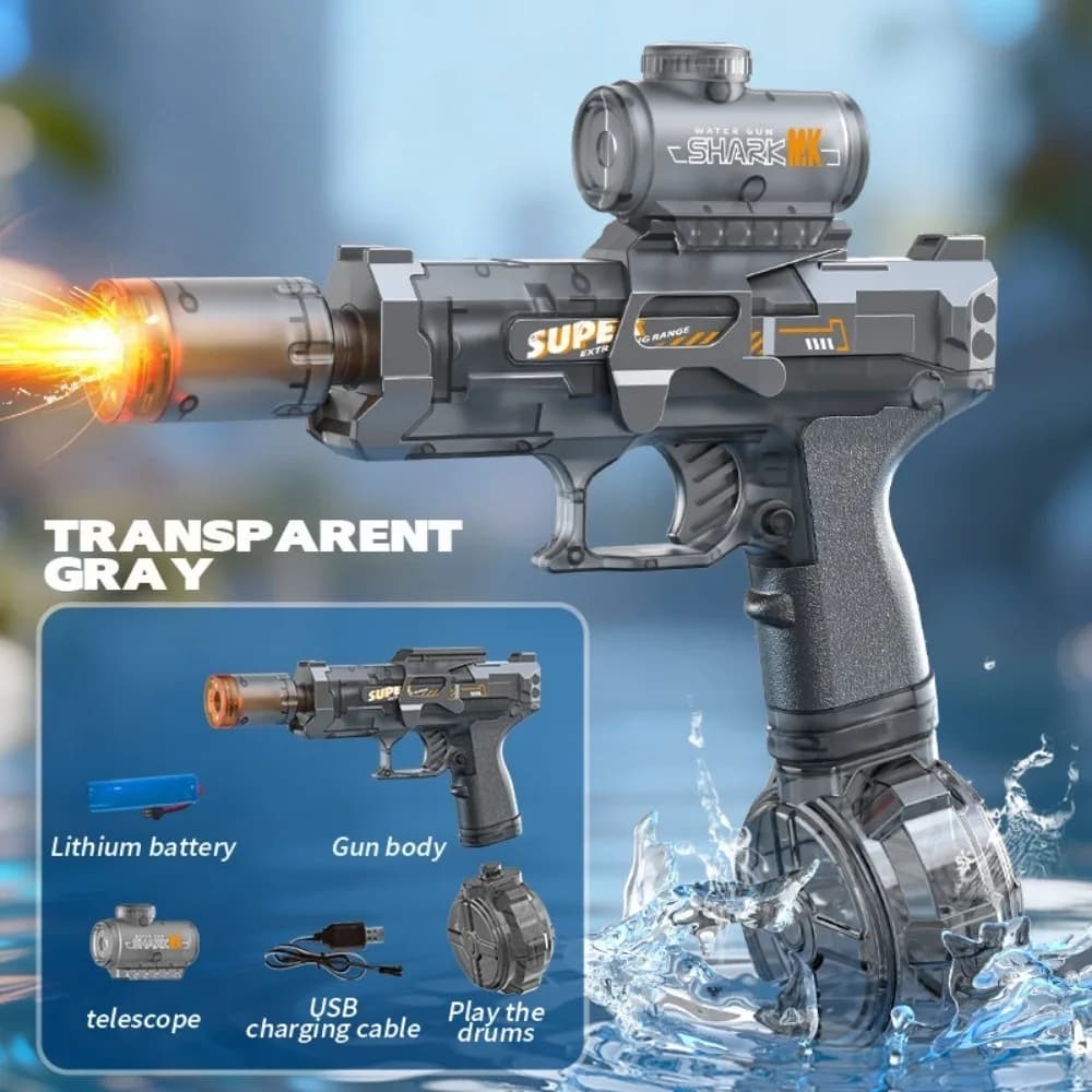 Pistolet à eau électrique automatique de sniper, jouet d'été pour la plage, jeu de tir, jeux de comb