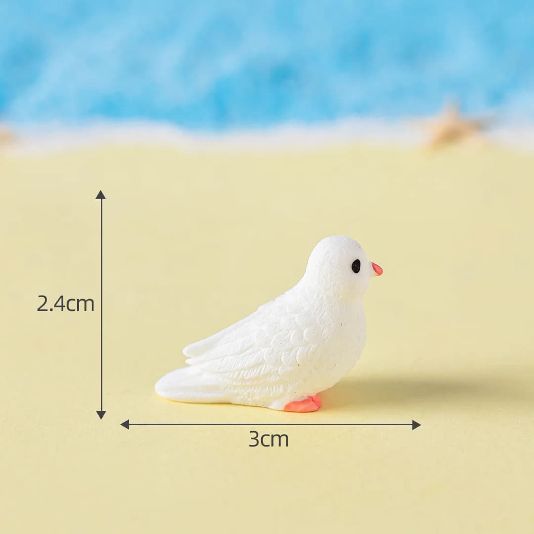 4 pièces oiseau de mer mouette Pigeon Miniature fée jardin maison maisons décoration Mini artisanat 