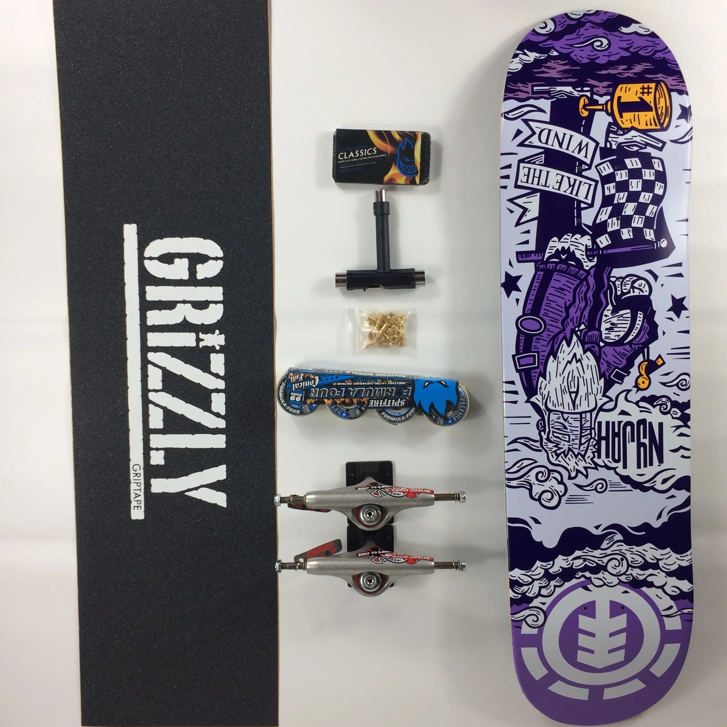 Ensemble de skateboard en érable canadien, taille professionnelle, double Rocker7.75/100%/8.0/8.125/