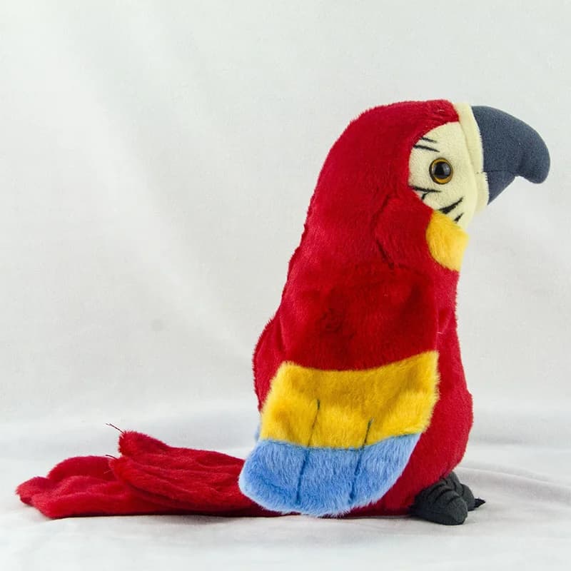 Jouet en peluche électronique parlant Macaw, répète ce que vous dites, enregistrement vocal, oiseau 