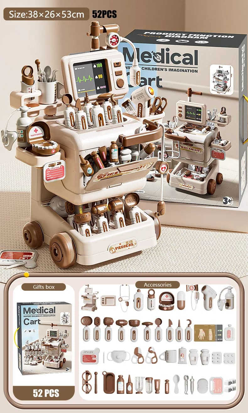 Ensemble de jeu de docteur pour enfants, kit de jouets médicaux avec stéthoscope, accessoires de jeu