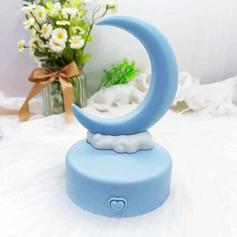Lampe LED en forme de lune, luminaire décoratif d'intérieur, idéal pour une chambre à coucher ou un 