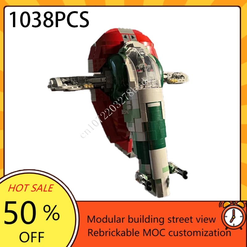 Esclave de Jango 1, esclave 1 avec guerre spatiale intérieure, modèle de combat militaire MOC SpaceS
