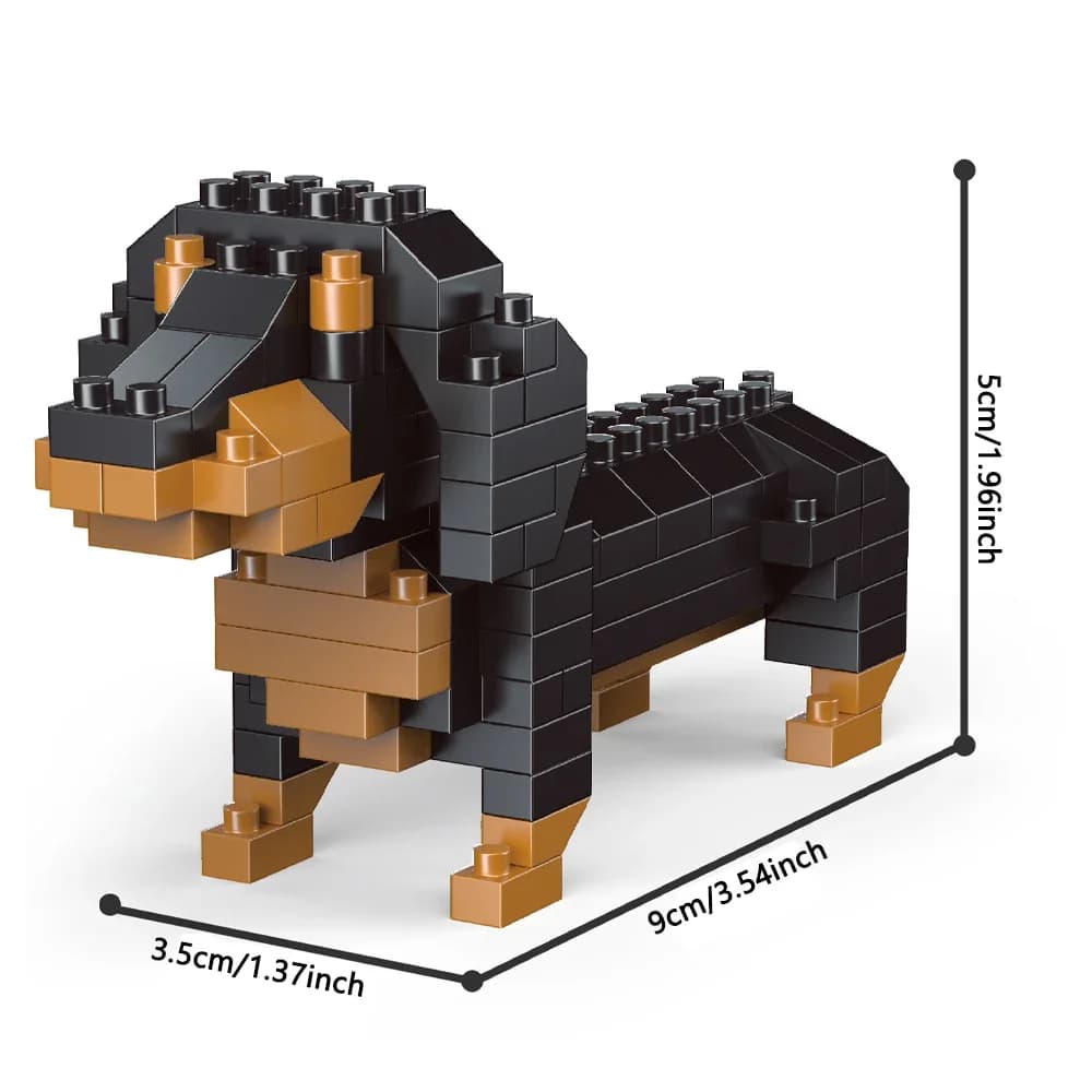 Knew construit Super Mini chiens teckel blocs de construction Kit de jouets: Corgi, caniche et appre