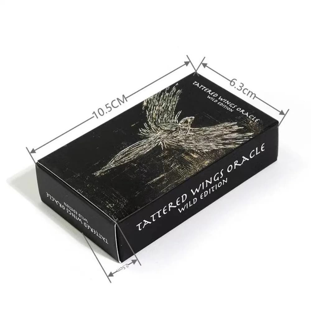 Jeu de cartes oracle ailes en lambeaux, édition sauvage, 10.3x6cm