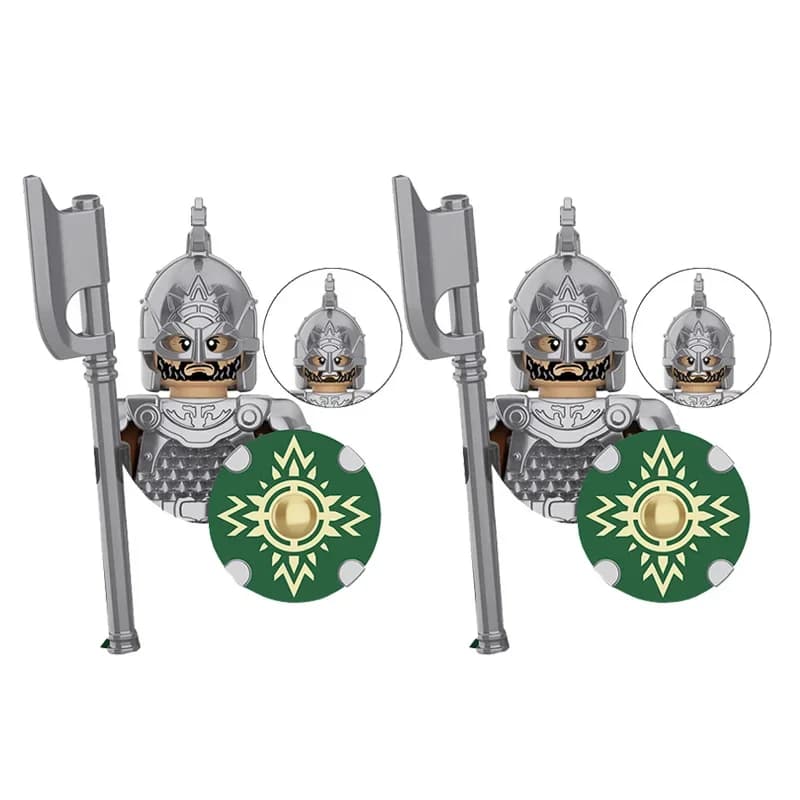 Série du seigneur des anneaux du moyen âge, garde royale des chevaliers Lohan, figurines de soldats 