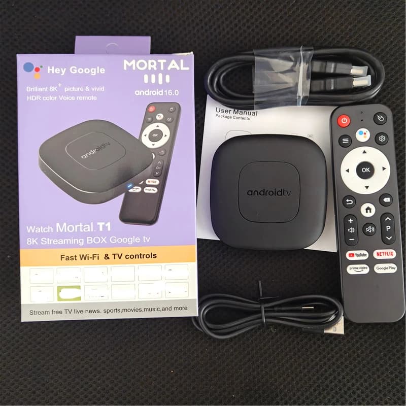 Mortal T1 Android 13 Smart TV Box lecteur multimédia en Streaming Bluetooth Google Assistant Allwinn