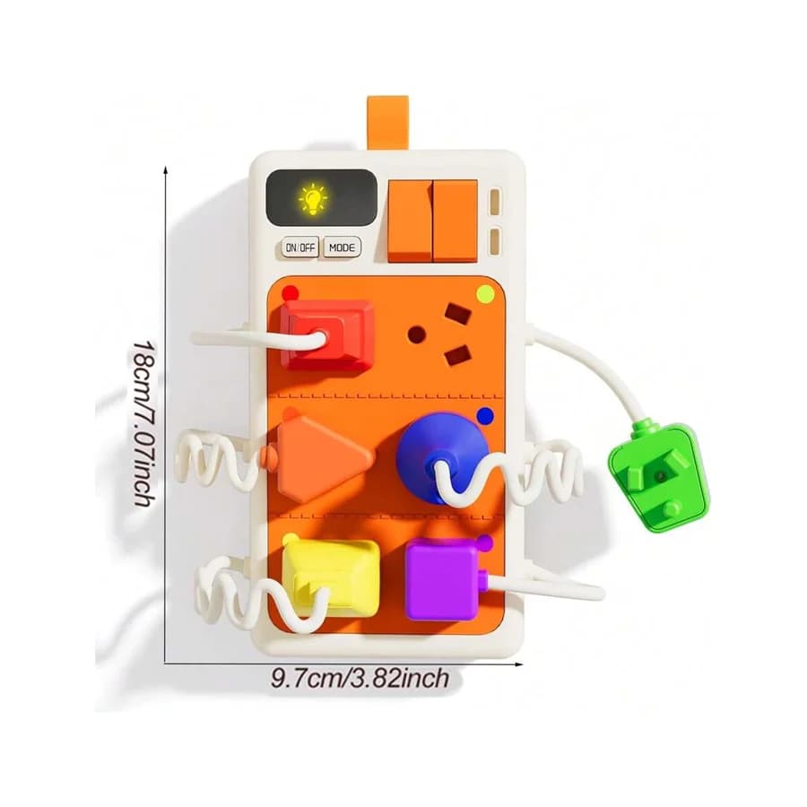 Jouets sensoriels Montessori, planche d'activités avec prises électriques, jouet avec lumières, sons