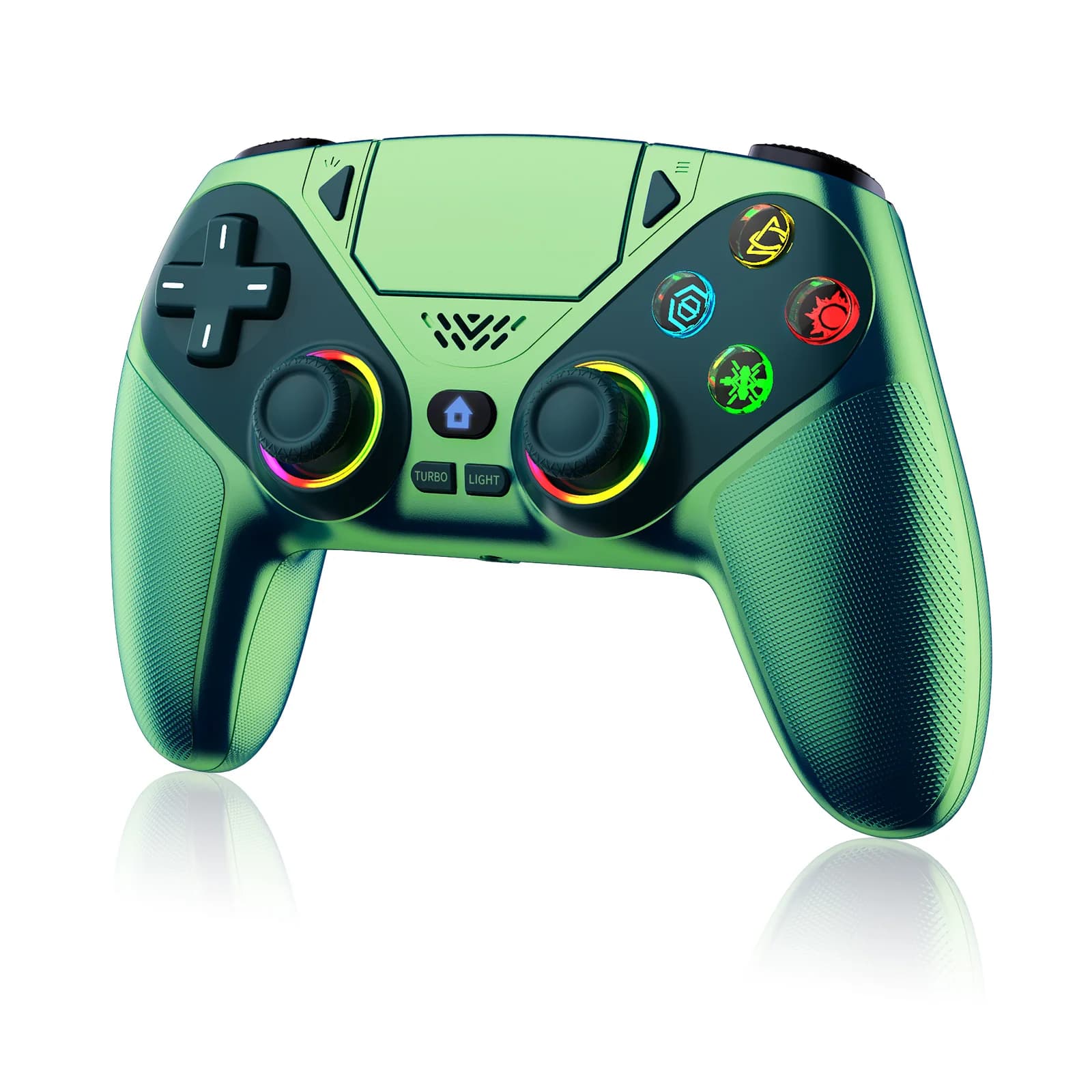 Manette de jeu RGB pour Playstation 5/PS5 Pro/Slim/PC, contrôleur sans fil ps5, double vibration, fo