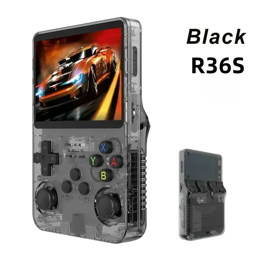 Console de jeu vidéo portable rétro R36S 128 Go, cadeau pour les fans de jeux, système ARKOS, écran 