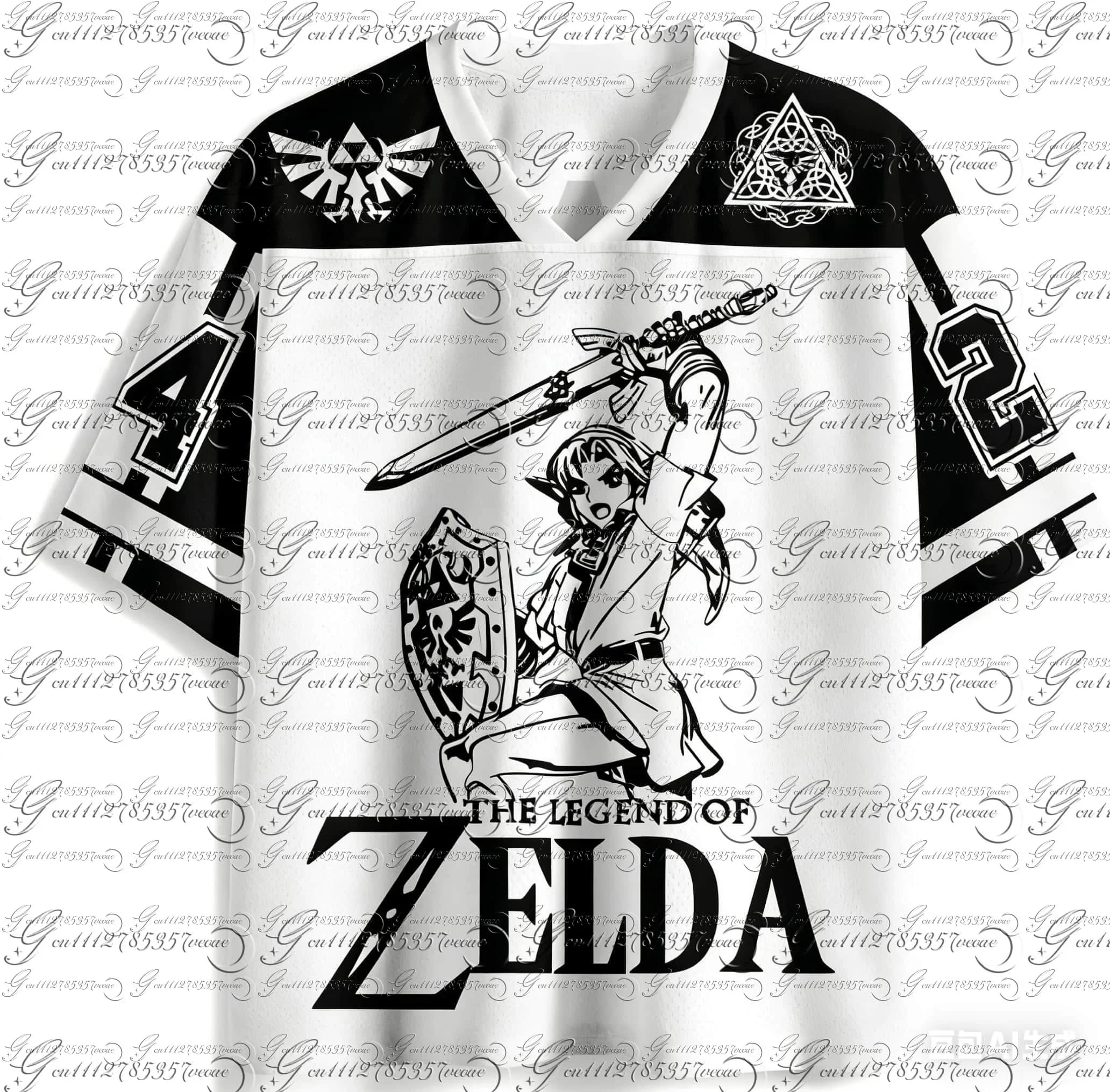 T-shirt à col en V imprimé en 3D Zelda pour adultes et enfants, un incontournable pour les pionniers
