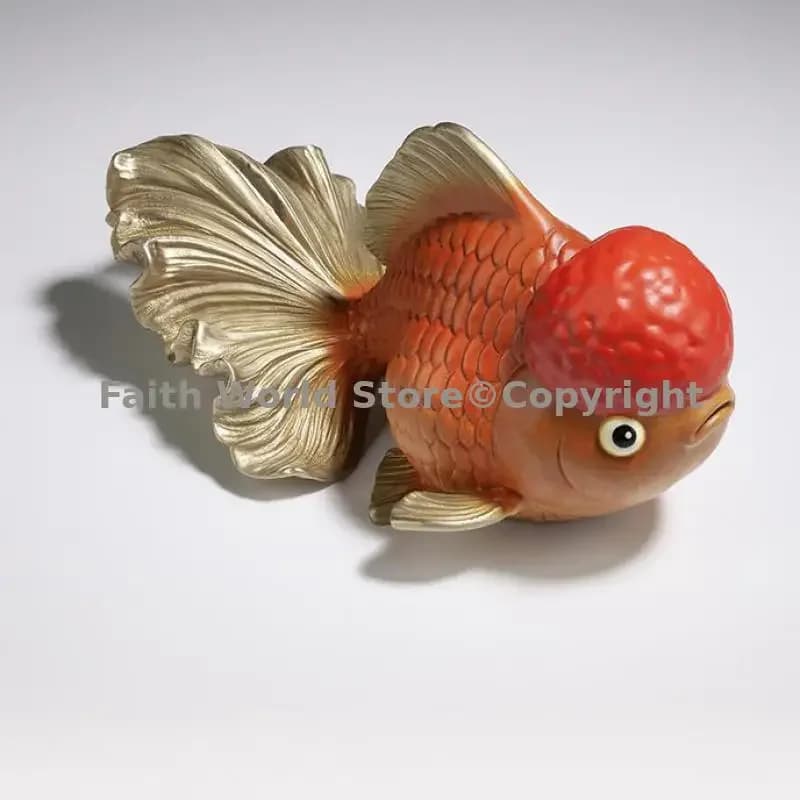 Mascotte de poisson rouge en cuivre, bonne chance, cadeau illimité, patron de bureau, décor à la mai