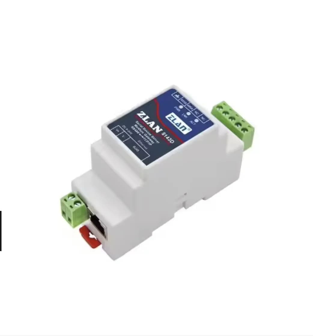 ZLAN 5143D Rail Din série RS485 vers Ethernet TCP IP serveur convertisseur Ethernet avec adaptateur 