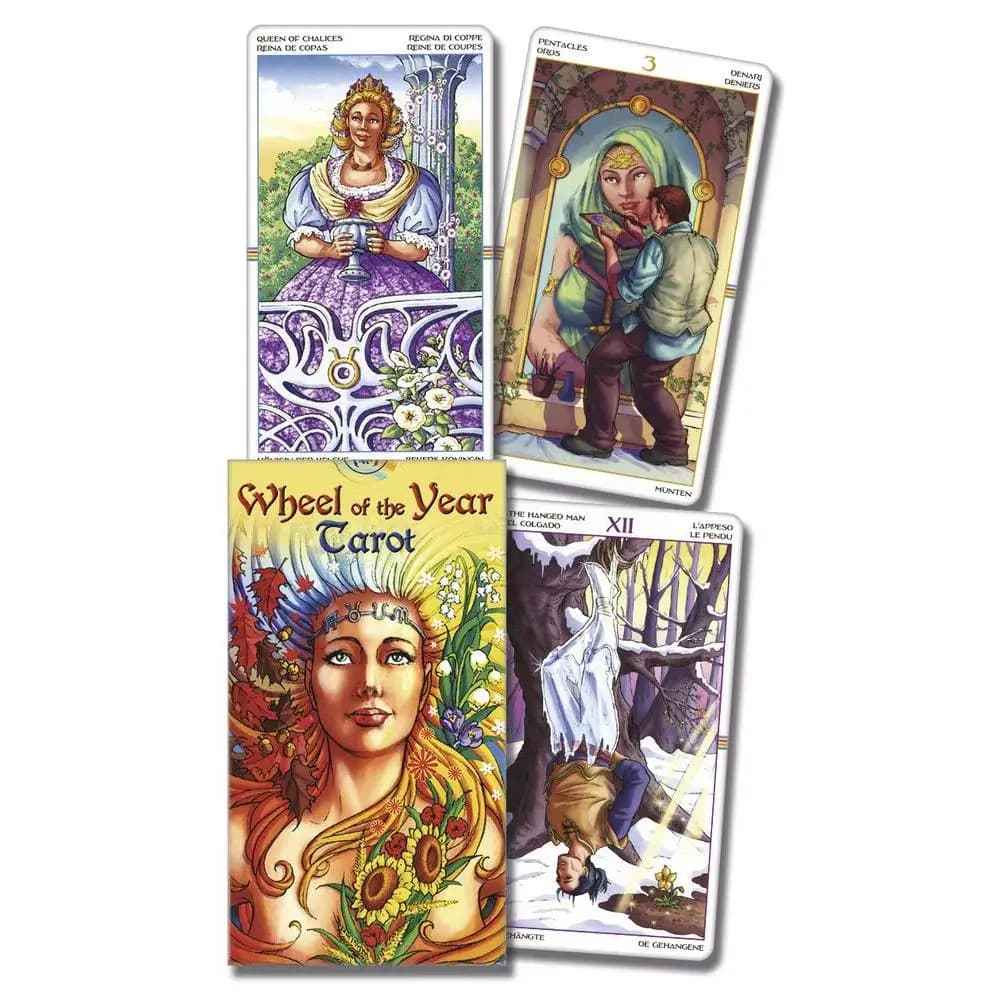 Jeu de tarot oracle roue de l'année 10.3x6cm, jeu de table, loisir, divination, prophétie