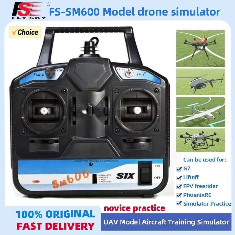 Simulateur de vol Flysky FS-SM600 RC SM600 à 6 canaux pour G7 Liftoff FPV Freerider PhoenixRC