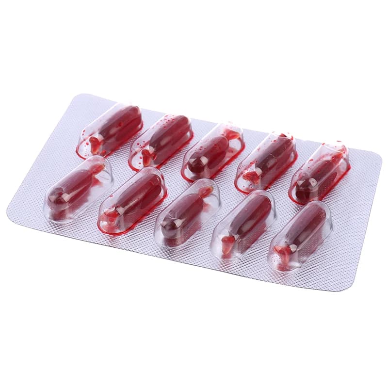 Ensemble de capsules de fausses pilules de sang, jouet d'horreur drôle, farce d'Halloween, vampire, 