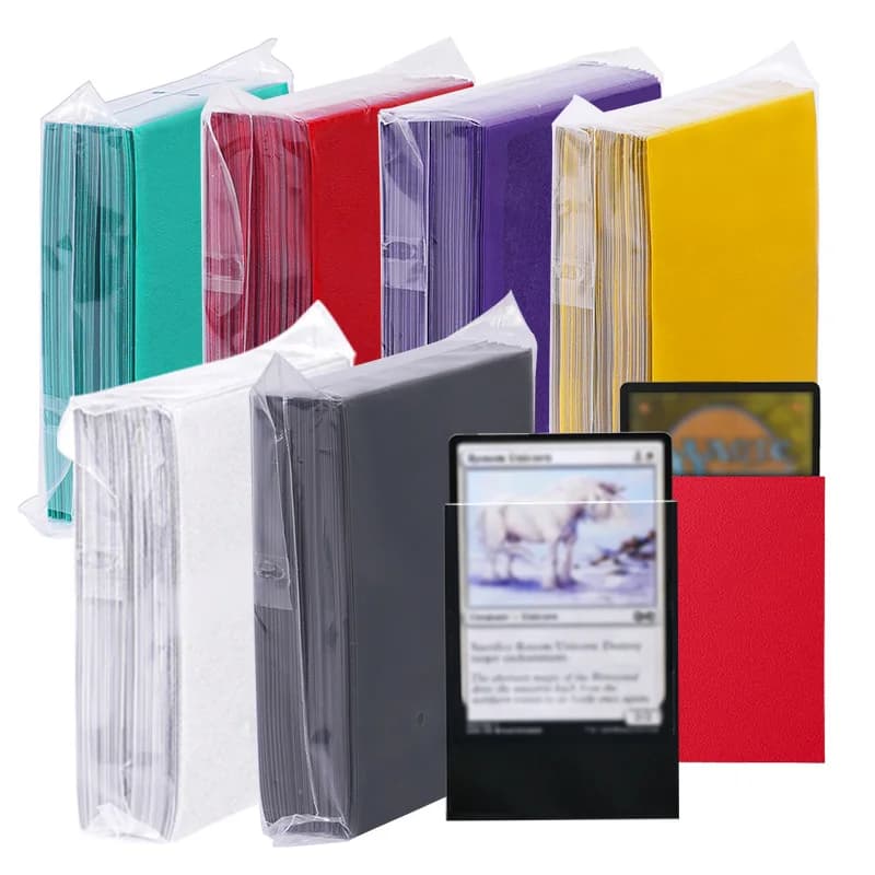 600 pièces pochettes pour cartes, pochettes pour cartes à collectionner doubles mates multicolores a