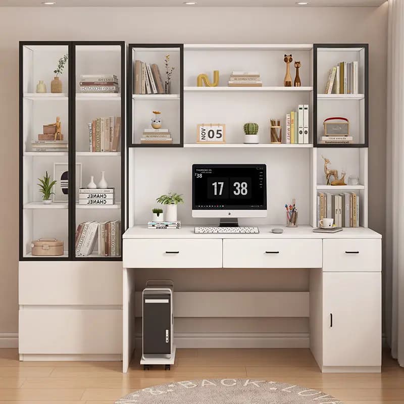 Table d'étude Simple pour enfants, bureau en bois avec bibliothèque, bibliothèque, bureau d'ordinate