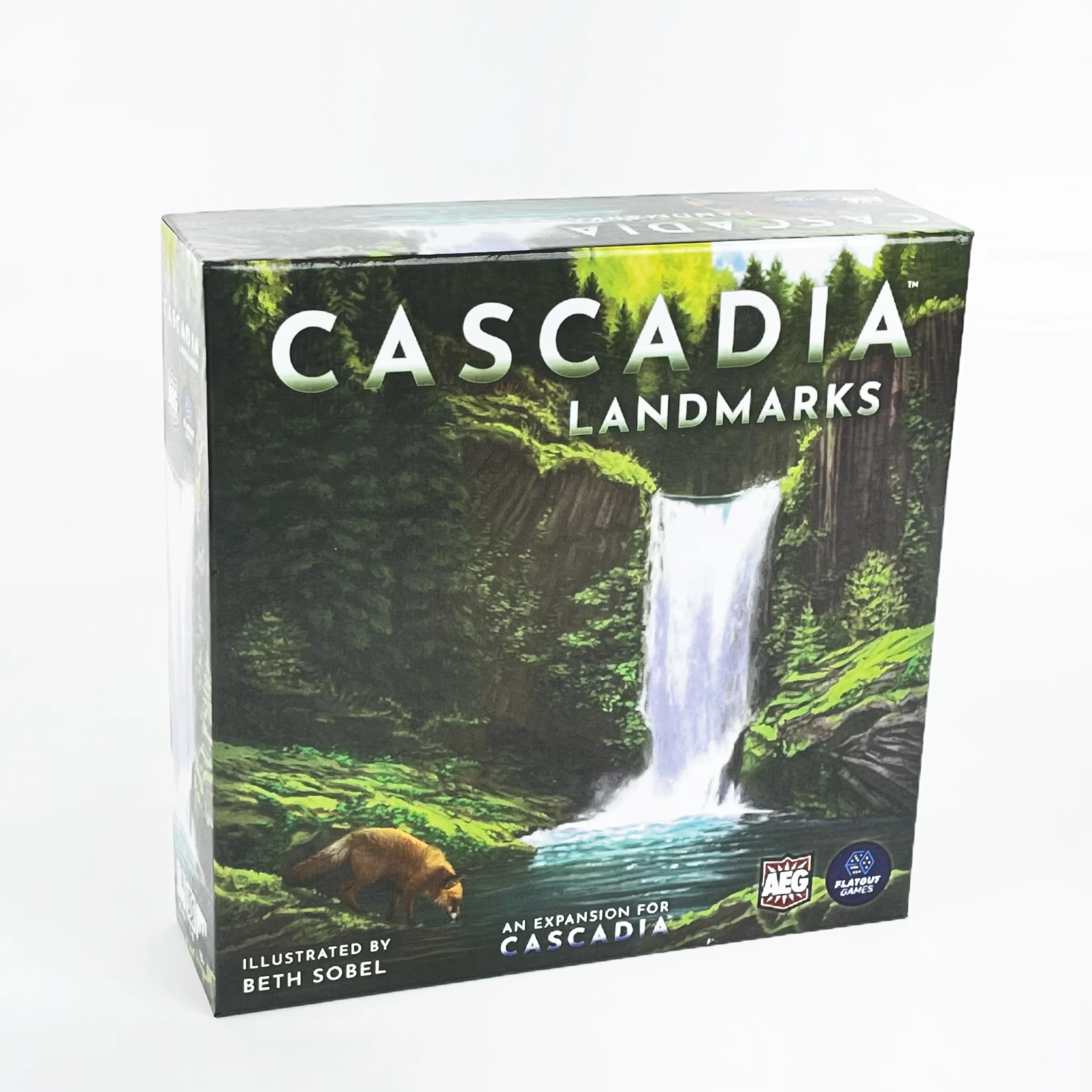Jeu de société stratégique Cascadia : Landmarks (2023) - Pack d'extension Deluxe, nécessite le jeu d
