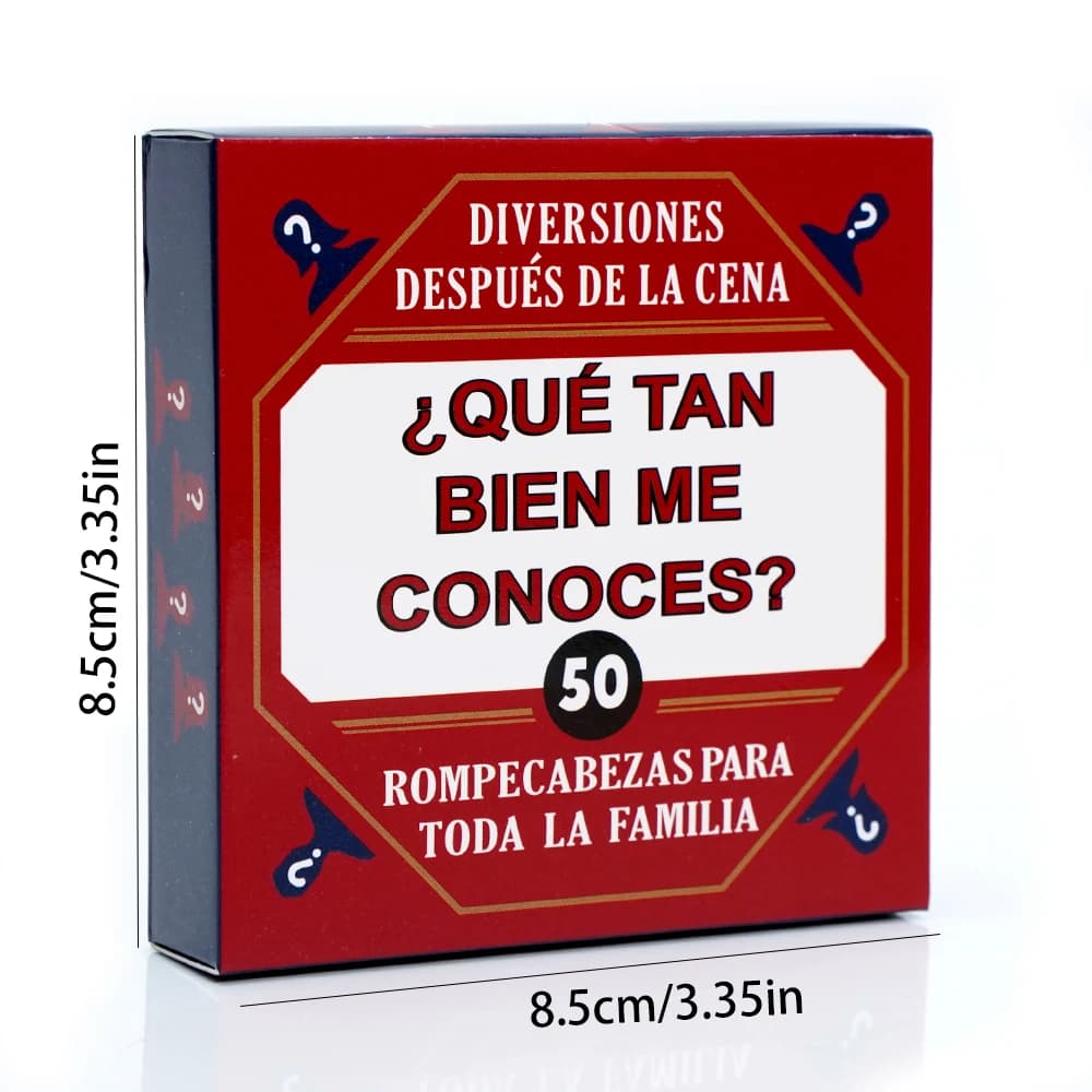 Jeu De cartes espagnoles 50 Rompecabezas Para Toda La Familia carte De jeu en Version espagnole Jueg