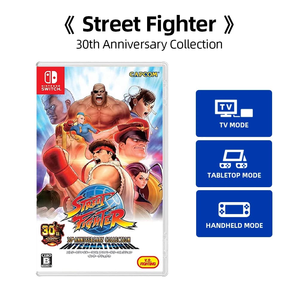 Jeu Nintendo Switch - Street Fighter - Collection 30e anniversaire - Cartouche de jeu physique Avent