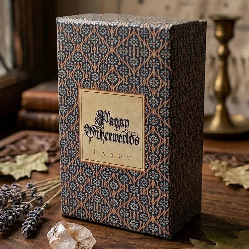 Jeu de tarot Pagan Otherworlds dans une boîte rigide – 84 cartes au design artistique unique – Carto