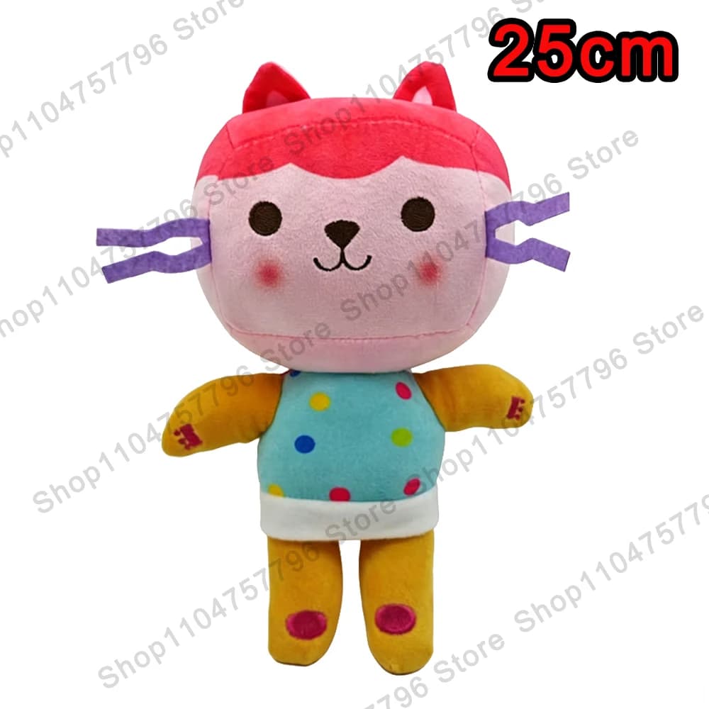 8 pièces Nouveaux porte-clés en peluche Maison de poupée Gabby, animaux en peluche Mercat, chat sour