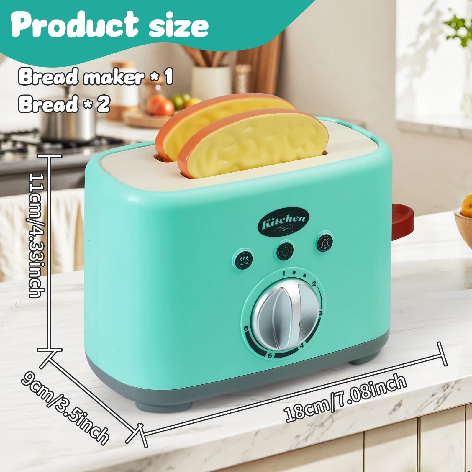 Jouet grille-pain en bois, ensemble de jouets de cuisine pour enfants, jouet de petit déjeuner, pour