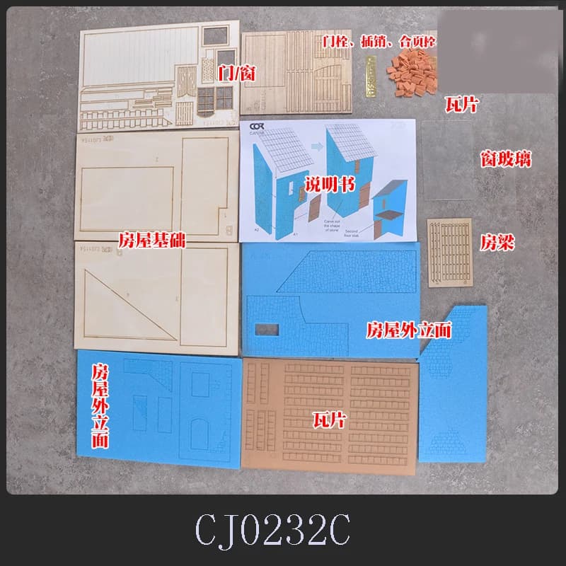 Scène de maison modèle 1/35, Table de sable faite à la main pour assembler des modèles, création de 
