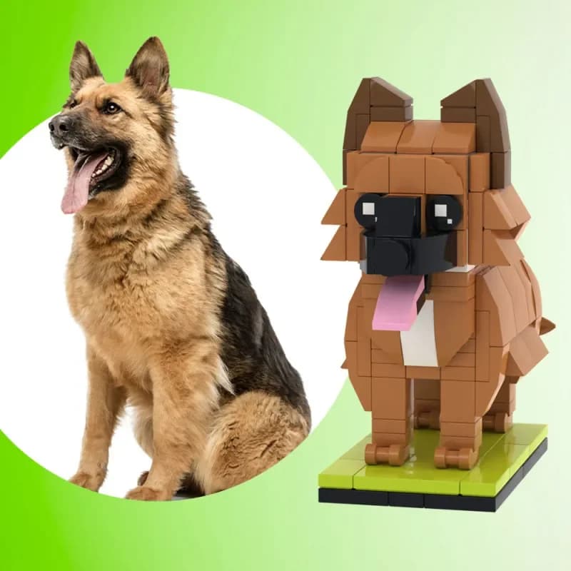 Blocs de construction personnalisables berger allemand 1 chien Photo mes figurines en briques person