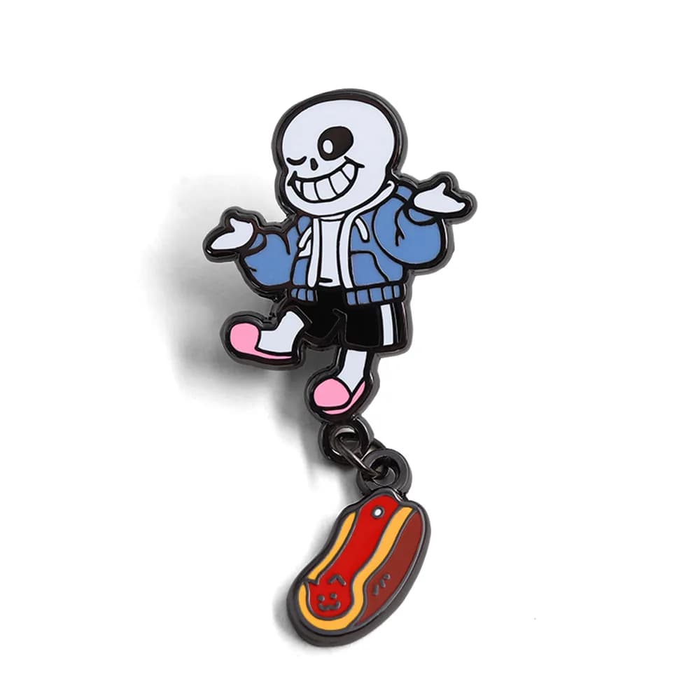 Undertale Sans broche personnages de jeu de dessin animé broche en émail portant un pendentif Badge 