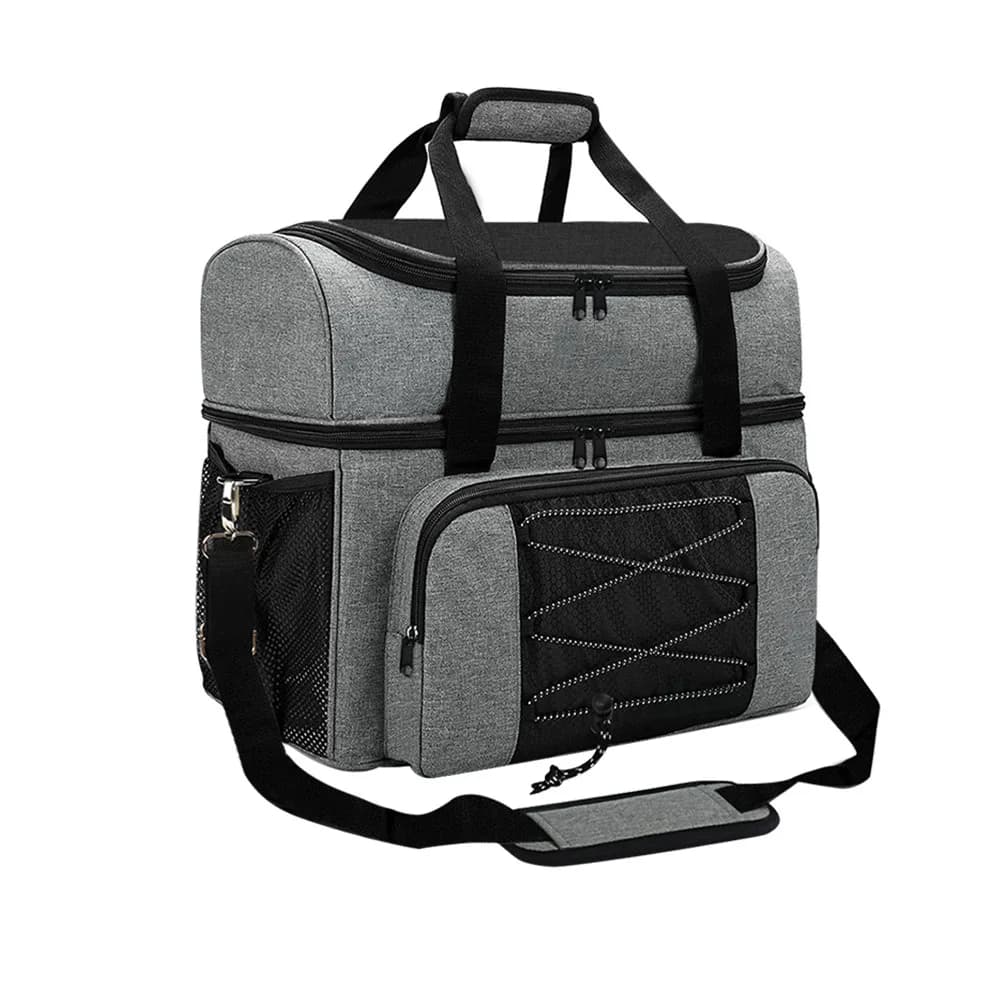 Sac fourre-tout de bowling portable avec support de boule rembourré, double boule, paire de chaussur